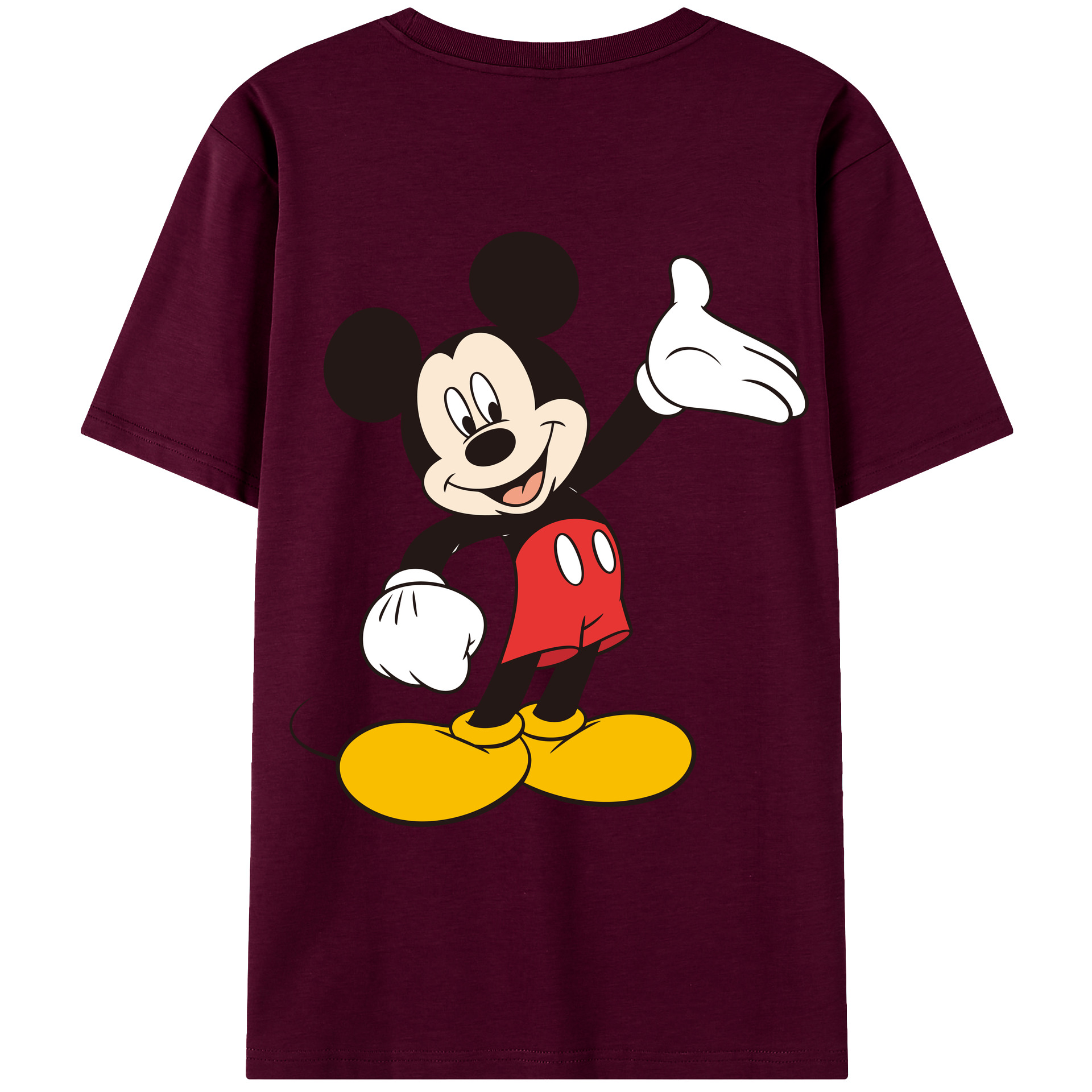 （画像用） ミッキーマウス Mickey Mouse レディース半袖Tシャツ(バックプリント)